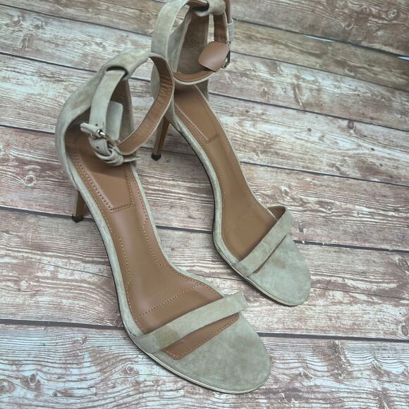Givenchy Nadia Ankle Strap Stiletto Heel Beige Leather Sandals Size 40/10 - Picture 1 of 14